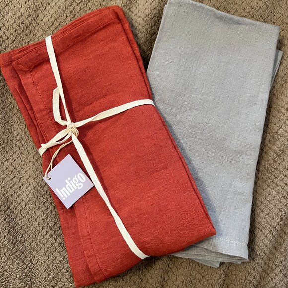 Indigo Linen Napkins NWT - Picture 1 of 2
